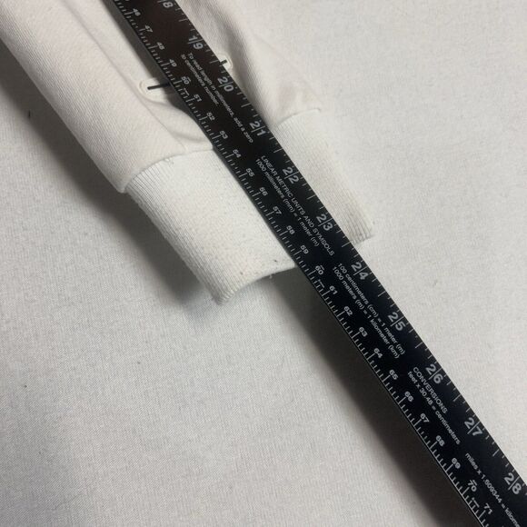 BKYS Embroidered Teddy Bear Anonymous Sweatshirt Mens Medium L/S White STAINED - Picture 14 of 15